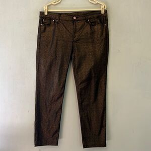 MNG gold sparkly jeans Size 12